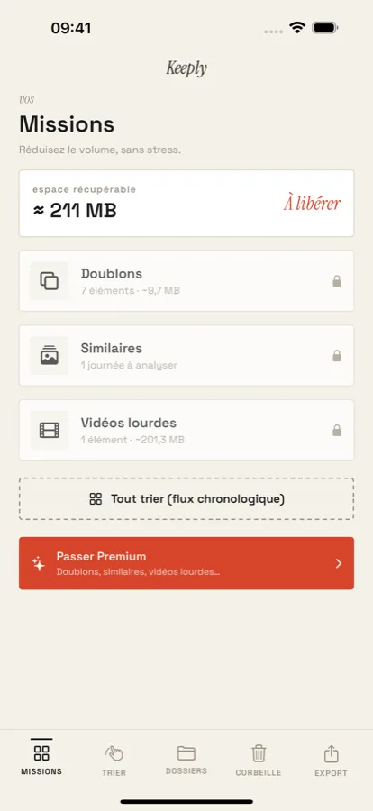 Les missions de tri proposées par Keeply