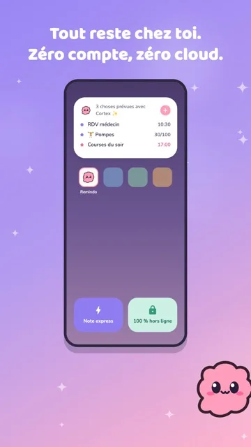 Le widget d'écran d'accueil